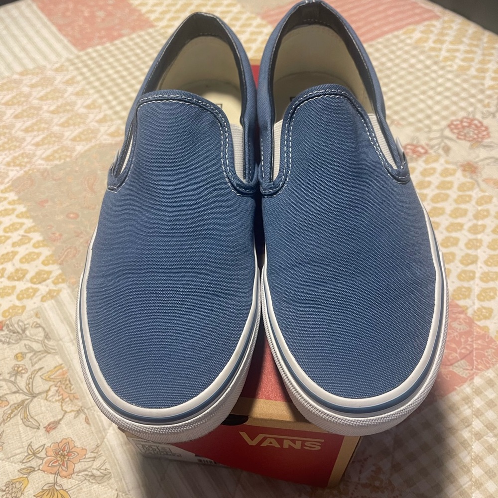 Vans Blue Slip-On Sneakers